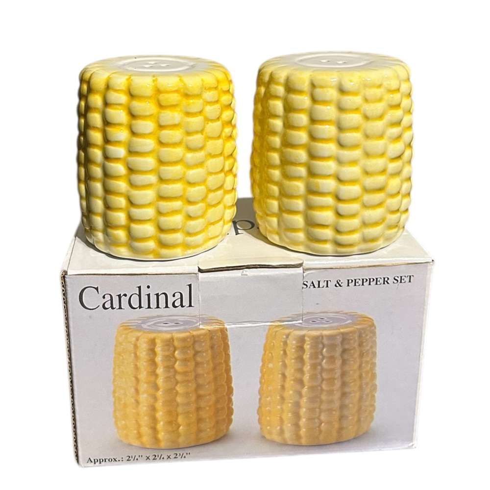 Corn On The Cob Salt & Pepper Shaker Set New
